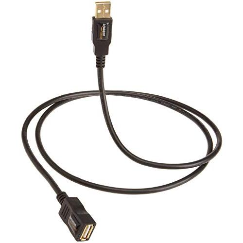 ベーシック USB2.0延長ケーブル 3.0m（タイプAオス - タイプAメス）ブラック