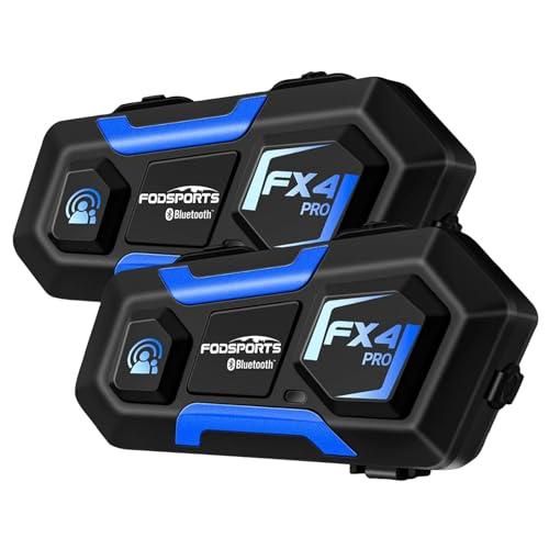 FODSPORTS バイク インカム FX4 PRO インカム 4人同時通話 バイクインカム FMラ...