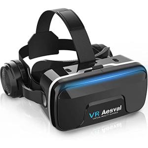 【令和5年ヘッドホン版】 VRゴーグル スマホ用 VRヘッドセット VRヘッドマウントディスプレイ ヘッドホン付 スマホ用 3Dメガネ 非球面光学レンズ VR｜loandlu