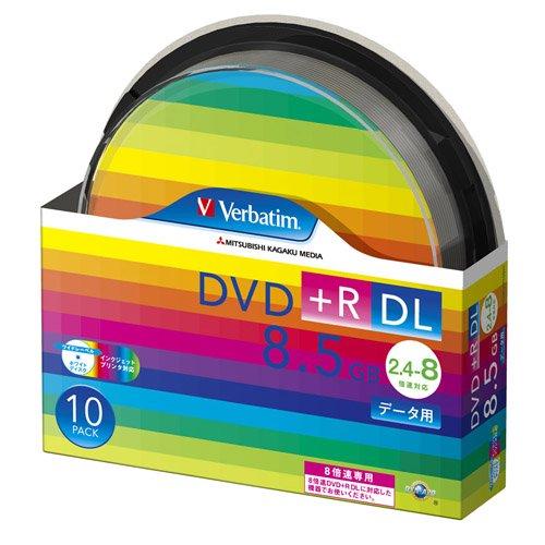 三菱ケミカルメディア Verbatim 1回記録用 DVD+R DL DTR85HP10SV1 (片...