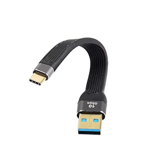 CERRXIAN 10Gbps ショート USB タイプ C ケーブル,5インチ USB 3.0 オ...