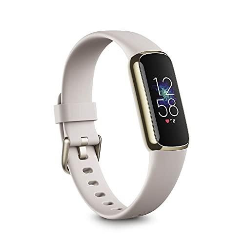 Fitbit Luxe トラッカー フィットネストラッカー ルナホワイト/ソフトゴールド [5日間以...