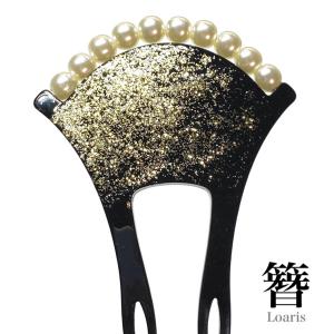 かんざし バチ型 金ラメ 髪飾り 和装髪飾り ...の詳細画像3