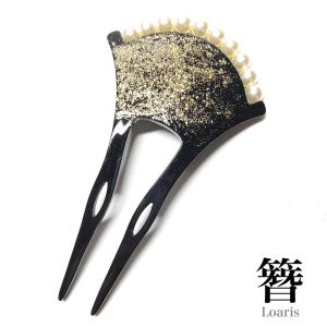 かんざし バチ型 金ラメ 髪飾り 和装髪飾り ...の詳細画像2