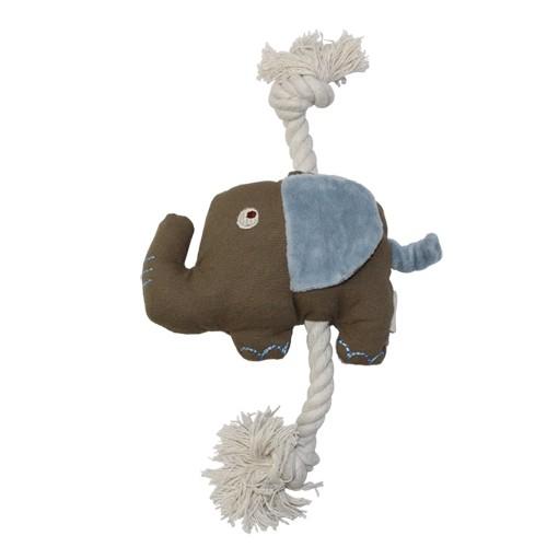 ナチュラルロープトイ　ゾウ　シンプリーファイド【無着色のオーガニック素材のみで作られたペット用ぬいぐ...