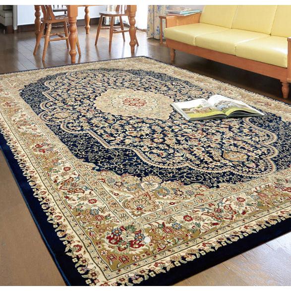 高密度75万ノット ラグマット トルコ製 カーペット 160×230 約 3畳 ペルシャ柄絨毯 ラグ...