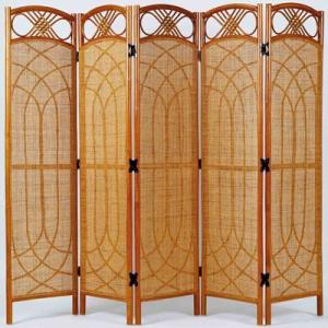 衝立 4連 ラタン スクリーン 籐家具 高さ150cm（ 衝立 間仕切り
