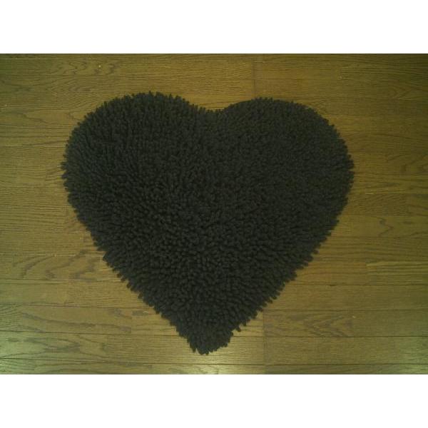 天然コットン シャギーラグ ハート型 100×100 玄関