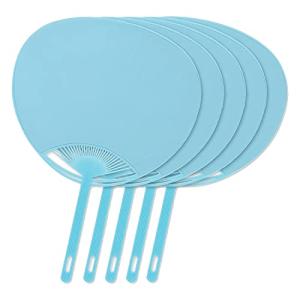 新日本カレンダー うちわ 実用うちわ ブルー 5本セット 7140