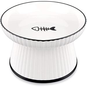 AYADA 猫食器 餌入れ 猫 ごはん皿 フードボウル 陶器 特大容量 面積 食べやすい 高さ 安定性ある 人気 猫 犬