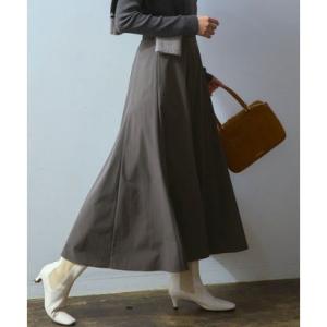 ニジュウサンクオオキイサイズ 23区（大きいサイズ） 【洗える】ストレッチタイプライター フレア スカート （グレー系）