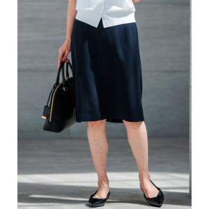 23区（大きいサイズ） 【セットアップ対応/洗える】ドライツイル タイトスカート （ネイビー系）