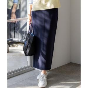 23区（大きいサイズ） コットンダンボール スカート （ネイビー系）