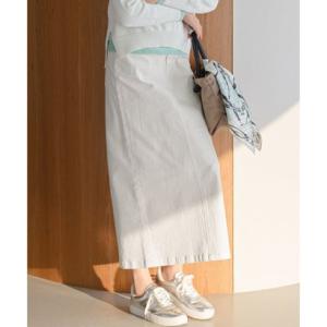 23区（大きいサイズ） 23区DENIM Iライン デニムスカート （ホワイト系）