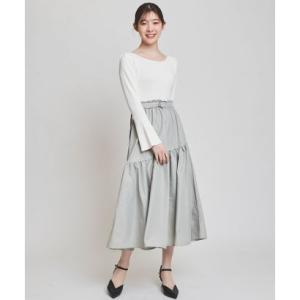 トランテアン ソン ドゥ モード 31 Sons de mode アシメティアードドッキングワンピース （オフホワイト）