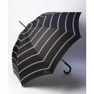 アクアスキュータム Aquascutum アクアスキュータム ボーダー柄 雨傘（長傘） （ブラック）