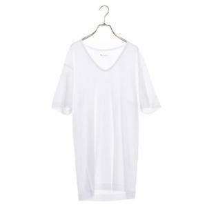 アクアスキュータム Aquascutum AQ半袖U首シャツ/柔らか綿 （ホワイト）