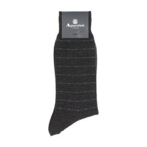 アクアスキュータム Aquascutum AQチェック （チャコールグレー）