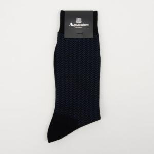 アクアスキュータム Aquascutum AQヘリンボーン （ネイビー）