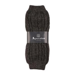 アクアスキュータム Aquascutum AQケーブルレッグウォーマー （チャコールグレー）
