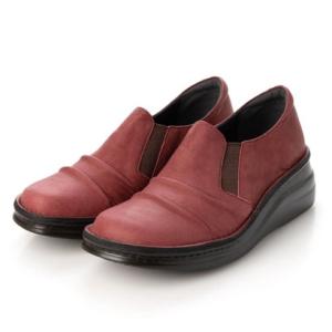 エーオーケー A-OK 【A-OK】本革スリッポン厚底コンフォートパンプス《MS8303》 （ワイン）