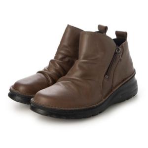 エーオーケー A-OK 【A-OK】くしゅくしゅでシンプルなWジッパーショートブーツ 《FE0222》（グレー）