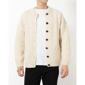 アランウーレンミルズ aran WOOLLEN MILLS ウール カーディガン （Off Whit...