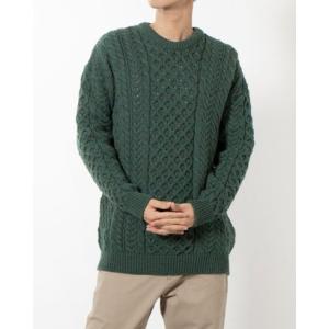 アランウーレンミルズ aran WOOLLEN MILLS ウールセーター （Green(グリーン)...