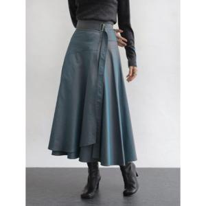 アーガ Aga ラップフレアスカート （ダークブルー）