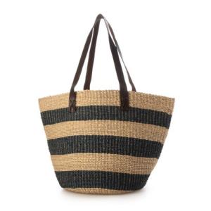 アンジュ シュエット Anjou Chouette  麻 カゴバッグ （NATURAL×NAVY）