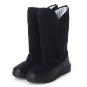 エニーウォーク Anywalk レディース 防寒ブーツ 保温 起毛素材 防滑アウトソール サイドカットで足入れスムーズ aw_18689 （BLACK