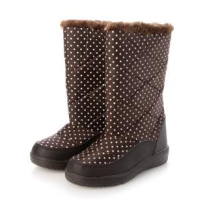 エニーウォーク Anywalk レディース ファー付き 防寒ブーツ スノーブーツ aw_16039 （D.BROWN） （ダークブラウン）