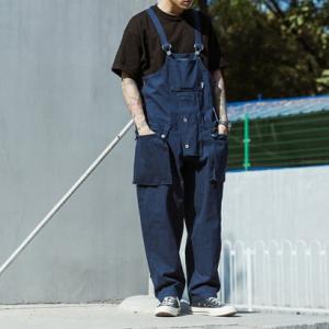 アットマーベラス At Marvelous ミリタリー オーバーオール メンズ ヘリンボーン ツイル ワークパンツ サロペット ストリートファッション