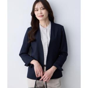 エーシーデザインバイアルファキュービック A/C DESIGN BY ALPHA CUBIC リネンライクカラーレスジャケット【セットアップ対応】 （