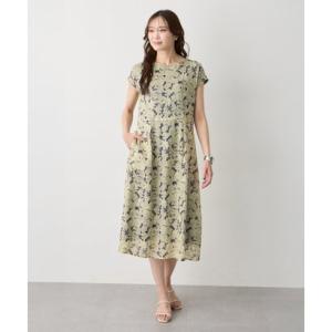 エーシーデザインバイアルファキュービック A/C DESIGN BY ALPHA CUBIC 【Liberty】リバティプリントワンピース （ネイビー