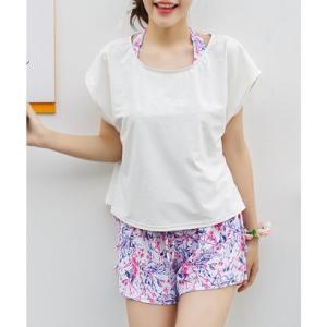 エンジェル ルナ Angel Luna 【タンキニ水着4点セット】体型カバー タンキニ Tシャツ 半...