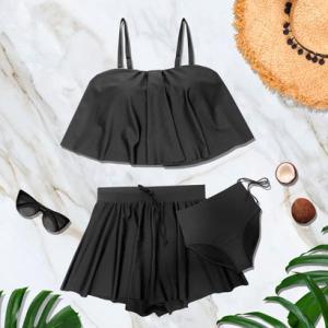 エンジェル ルナ Angel Luna 【タンキニ水着3点セット】レディース 体型カバー フリル フ...