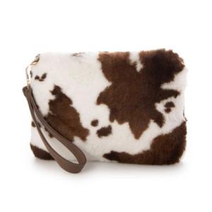 アンジェリーナフィオーレ Angelina Fiore ファークラッチバッグ （cow/ブラウン）