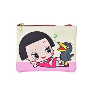 ランナー RUNNER チコちゃんに叱られる! ポーチ 小物入れ レディース 女子 大人 高校生 大きめ 合成皮革 ファスナー 化粧ポーチ 女の子 （