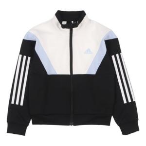 アディダス adidas ジュニア ウインドジャケット YG カラーブロック_ウォームアップジャケット IB0268 （ブラック）｜locondo-shopping