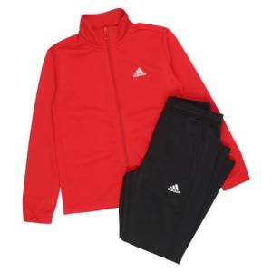 アディダス adidas ジュニア ジャージ上下セット エッセンシャルズ ビッグロゴ トラックスーツ IJ6305 （レッド）｜locondo-shopping