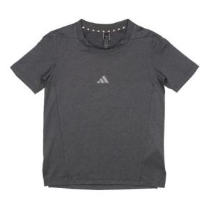 アディダス adidas ジュニア 半袖機能Tシャツ U TI エアロレディ ヘザー Tシャツ IR6213 （ブラック/グレースリー/グレーシックス｜locondo-shopping