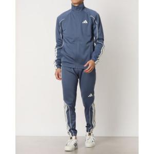 アディダス adidas メンズ ジャージ上下セット スリーストライプストラックスーツ JX5529 （プリラブドインク/オフホワイト）