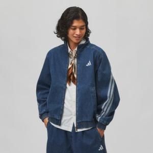 アディダス adidas メンズ ライフスタイル ウェア スタジアム ルーズフィット デニム トラックジャケット KV8345 （デュアルインディゴ）