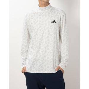 アディダス adidas メンズ ゴルフ 長袖シャツ パームリーフプリント モックネック L/Sストレッチシャツ HY0936 （ホワイト）｜locondo-shopping