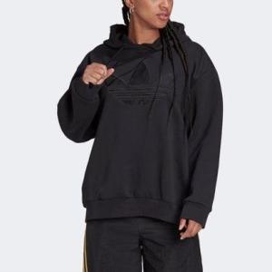 アディダス adidas マリメッコ ジャカード 3Dナイロントレフォイルパッチ付きオーバーサイズパーカー