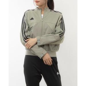 アディダス adidas レディース 長袖ジャージジャケット W TIRO トラックトップ IS4578 （シルバーペブル）｜locondo-shopping