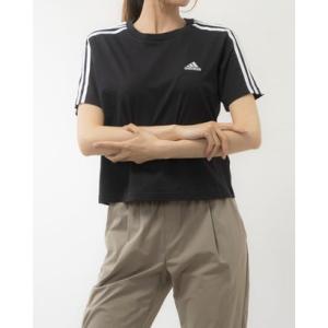 アディダス adidas レディース 半袖Tシャツ エッセンシャルズ スリーストライプス シングル ...