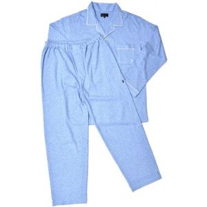 アダバット リラックスウェア　アンダーウェア adabat RELAX WEAR / UNDER WEAR 長袖ニットテーラードパジャマ （ブルー）