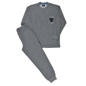 アダバット リラックスウェア　アンダーウェア adabat RELAX WEAR / UNDER WEAR 長袖ヘンリーネックパジャマ （チャコール）